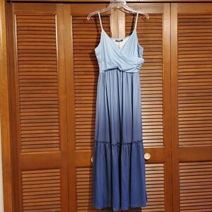 Blue Gradient Maxi Dress